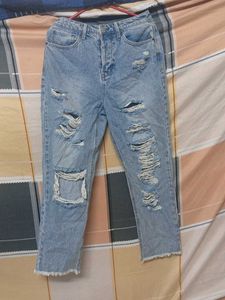 Ripped Light Wash Jeans