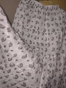 White Printed Ethnic Skirt