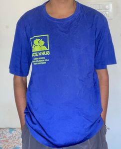 VEIRDO BLUE BACK PRINTED TEE