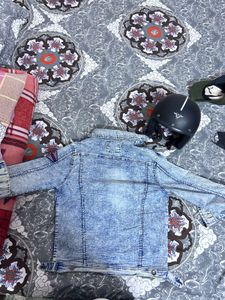 Stretchable Denim Jacket with Patches