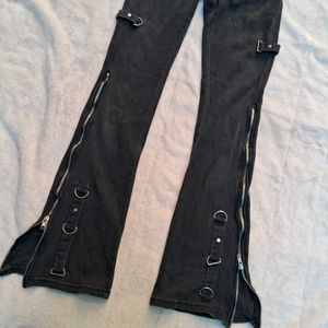 Gothic y2k grunge Punk bootcut Pants