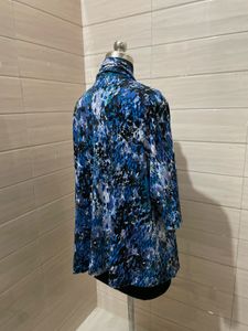 Blue Print Open Front Cardigan