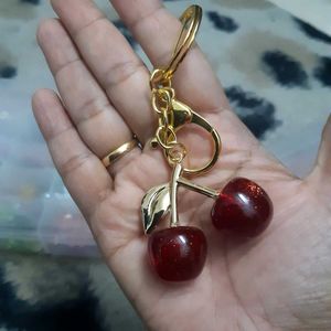 Cherry Keychain / Bag Charm