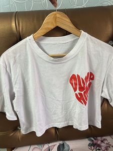 White Boxy Crop Top