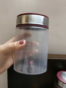 Set Of 4 Good Quality Plastic Container Jar