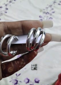 Silver 3 Loop Earrings
