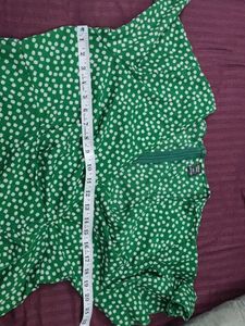 Green Knee Length Dress
