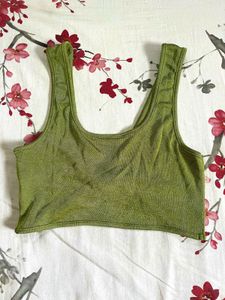 Savana Women’s Olive Twist Bikini Crop Top