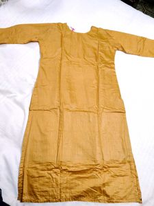 Muslin Golden Embroidered Kurta Set