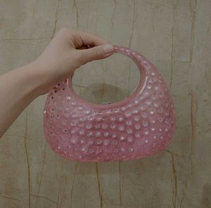 Brand New Glam Pink Crystal Bag