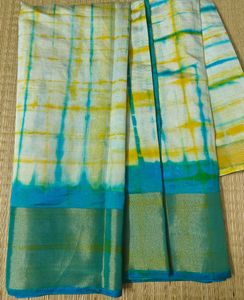 Gorgeous Tie-Dye Blue Saree