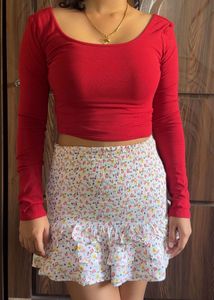 Red Backless Top