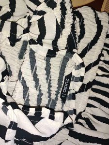 Zebra Print Long Sleeve Top
