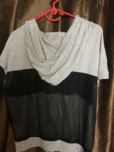 Gray Sleeveless Hoodie