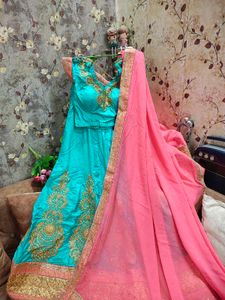 Heavy Work Contrast Beautiful Lehenga