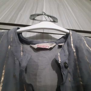Womens Gray Colour Kurta