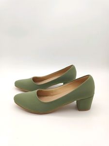 Sage Green Block Heels