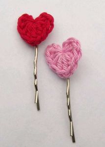 Heart Crochet Hair Pins