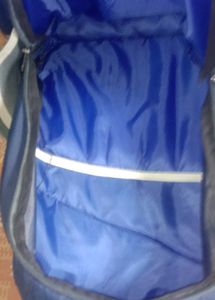 Blue Backpack with Circle Design