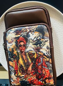 Brown Portrait Crossbody Bag