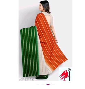 Saree And Blouse Tricolour