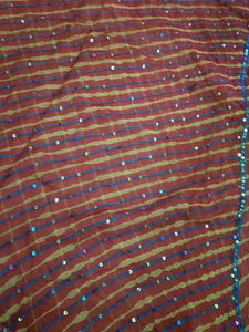 Lehriya Maroon Saree