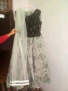 Beautiful New Crop Top With Lehenga and Dupatta