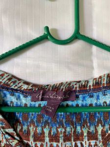 Patterned Long Sleeve Top 36-40 Stretchy