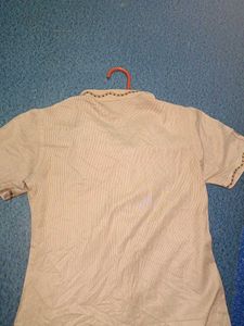 Beige Embellished Top