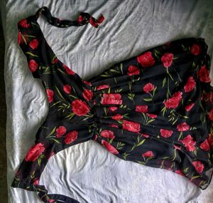 Floral Chiffon Midi Dress🌹🌺