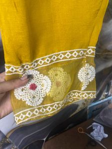 Mustard Kurta Set For Women