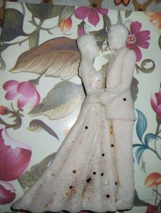 Vintage Wedding Couple Candle