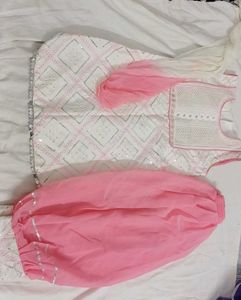Pink Embroidered Kurta Set