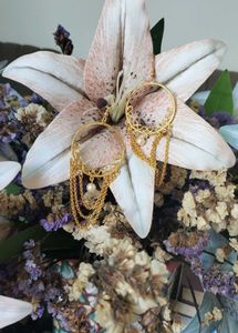 Oriflame Gold Chain Hoop Earrings