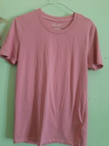 Beautiful Pink muscle Fit T SHIRT For Girls