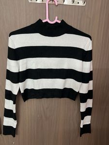 SHEIN brandedStriped Cropped woollen top size M