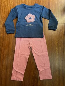 Floral Applique T-shirt and Pyjama Set