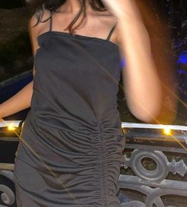 Women's Black Mini Bodycon Strip Dress