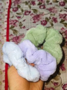 Fuzzy Scrunchie Set