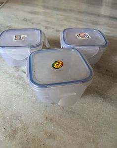 Set Of 3 150 Ml Lock Containers