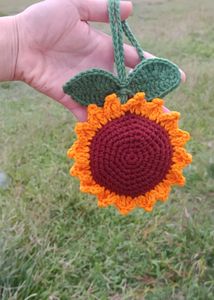 Crochet Sunflower Keychain