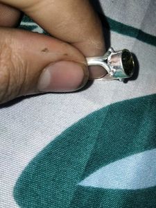 Peridot Green Sterling Silver Ring