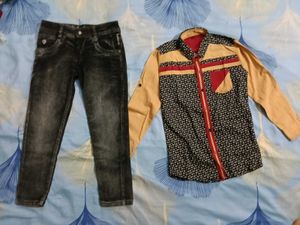 Boy's Shirt & Jeans Outfit