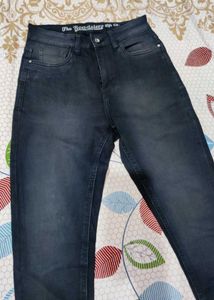 Black Lightly Washed Jeans For Girls