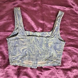 Swirl Print Corset Top