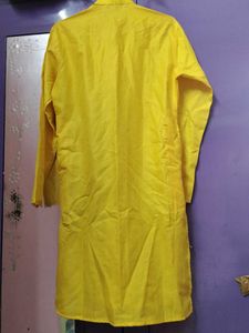 Yellow Cotton Kurta Men