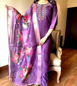 New Kurta With Bottom And Dupatta Set