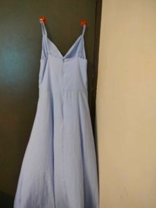 Blue Spaghetti Strap Maxi Dress