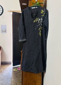Bird Black Kurta