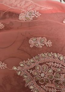 Peach Embroidered Kurta